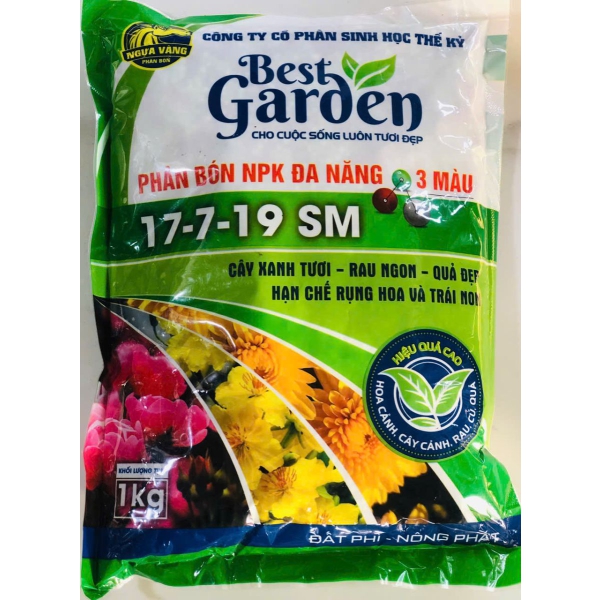 Phân bón NPK da năng 3 màu 17 7 19 SM